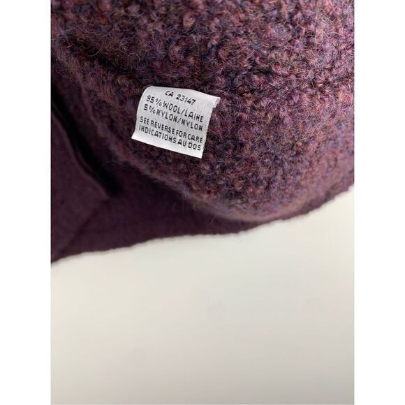 Talbots Women's Wool Boucle Full Zip Cardigan Sweater Purple Size XL - Picture 3 of 4